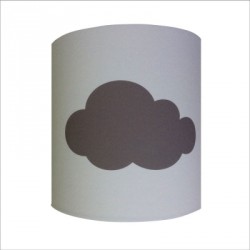 Applique nuage gris taupe fond blanc personnalisable