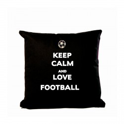Coussin keep calm and love football