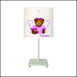 Lampe à poser ours fée papillon personnalisable