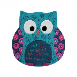 Tapis chouette Little Owl bleue