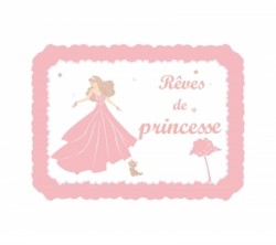 Sticker Plaque de porte - Rêves de princesse