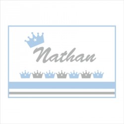 Sticker Plaque de porte couronne Nathan