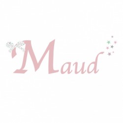 Sticker prénom Noeud Maud