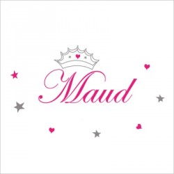 Stiker prénom princesse Maud