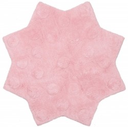 Tapis étoile rose en coton