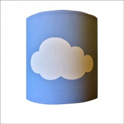 Applique nuage blanc fond bleu personnalisable, 8323790, 8323790, Applique sissi nuage blanc fond bleu