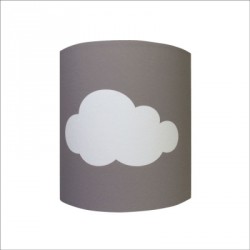 Applique nuage blanc fond gris personnalisable, 8323797, 8323797, Applique sissi nuage blanc fond gris