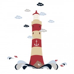 Stickers Toise le phare marin, 8166571, 8166571, Stickers TOISE phare