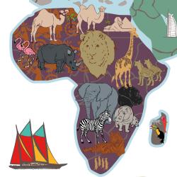 sticker carte afrique