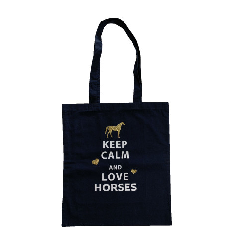 Tote bag keep calm and  love horses
