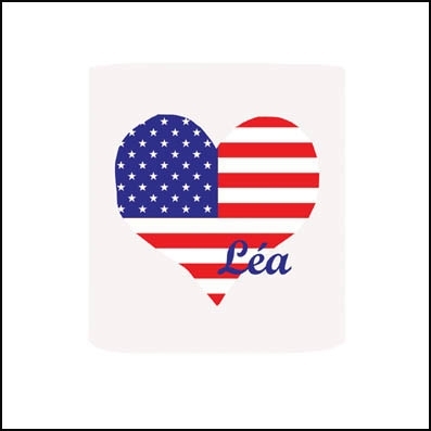 Abat jour ou Suspension coeur drapeau americain personnalisable