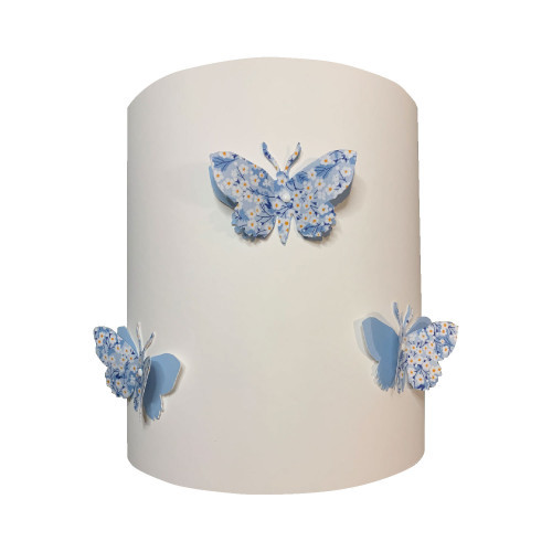 Applique papillons 3D liberty Mitsi bleu