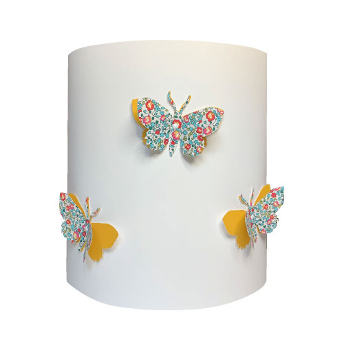 Applique papillons 3D liberty  Eloise aile jaune
