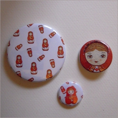 Badges assortis poupées russes 2