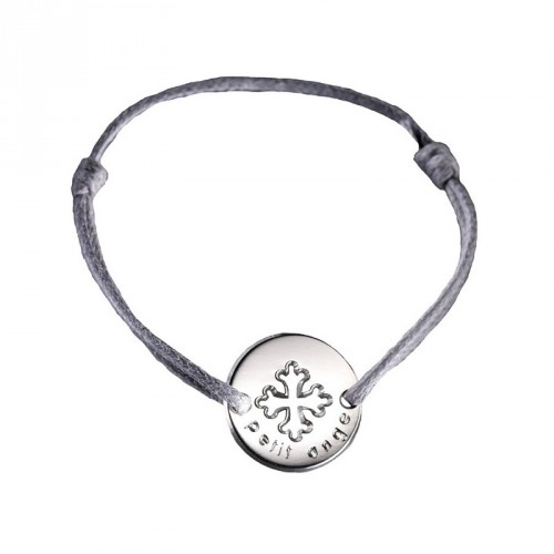 Bracelet mini jeton Croix occitane - argent