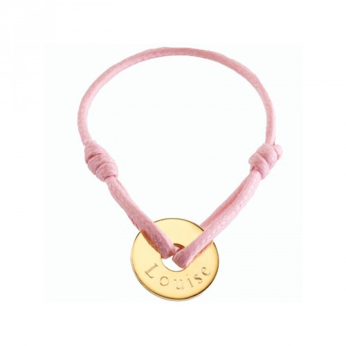 Bracelet mini jeton - plaqué or