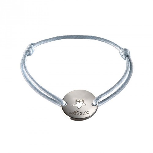 Bracelet mini jeton Star - argent