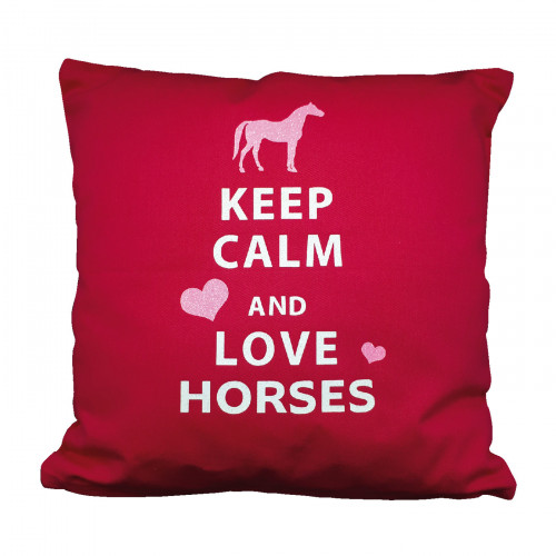 Coussin keep calm and love horses