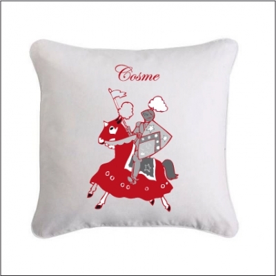 Coussin chevalier rouge