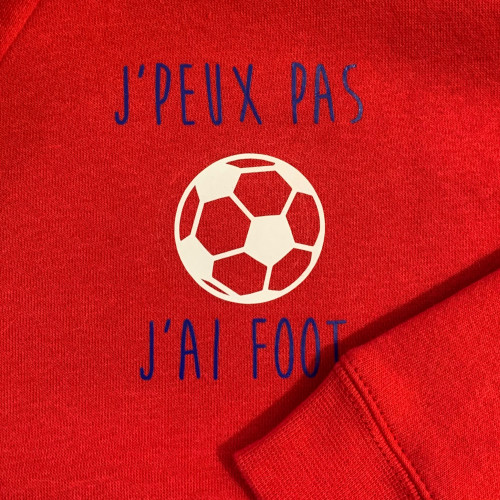 Sweat rouge foot personnalisable