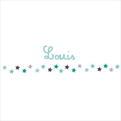 Frise étoiles bleues Louis