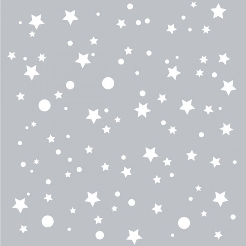 Papier peint gris perle étoiles de la galaxie