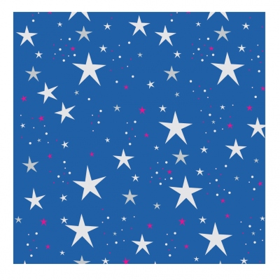 Papier peint étoiles magiques bleu roi