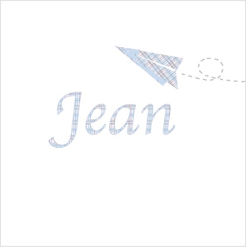 Sticker prénom avion Petit Jean