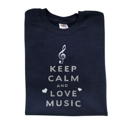 Sweat shirt Keep calm and love Music