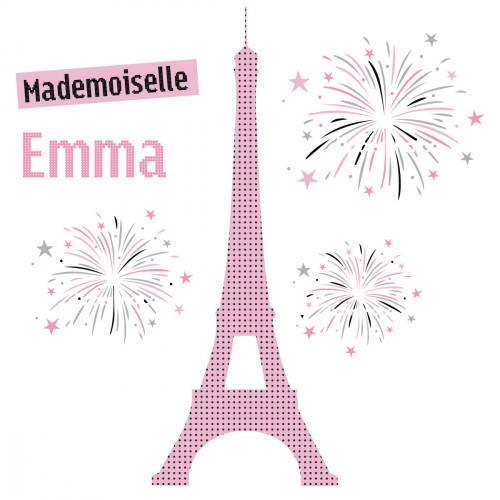 Sticker tour Eiffel et ses feux d'artifices