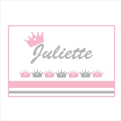 Sticker Plaque de porte couronne Juliette