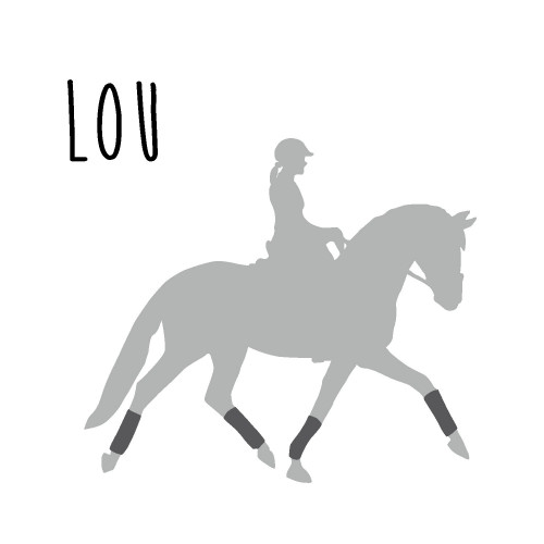 Sticker cheval cheval gris personnalisable
