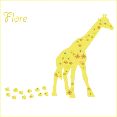 Stickers Flore la jolie girafe