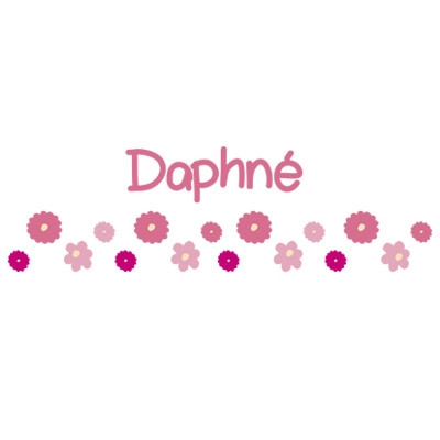 Stickers Frise fleurs rose Daphné