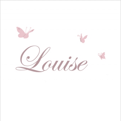 Stiker prénom papillon Louise