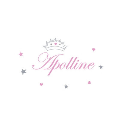 Stiker prénom princesse Apolline