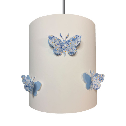 Suspension papillons 3D liberty Mitsi bleu