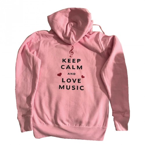 Sweat à capuche Keep calm and love Music
