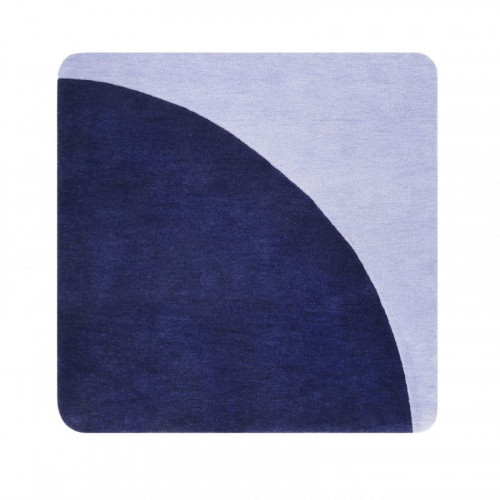 Tapis carré design Corro bleu
