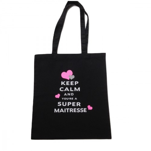 Tote bag "Keep Calm you're a super maîtresse"
