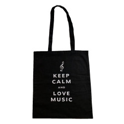 Tote bag keep calm and love music 