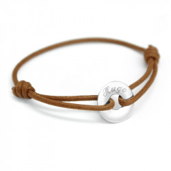 Bracelet Mini Jeton - Or Blanc
