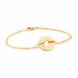 Bracelet Poème Coeur- plaqué or