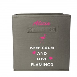 Casier keep calm and love flamingo personnalisable