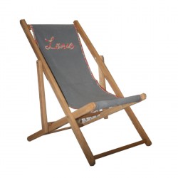 Chaise longue toile coton Liberty "Love" personnalisable
