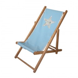 Chaise longue toile coton étoile Liberty personnalisable