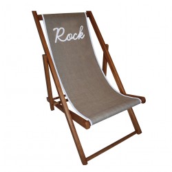 Chaise longue toile lin "Rock" personnalisable