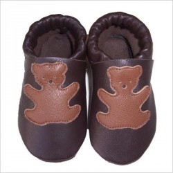 Chaussons chocolat Ours Taupe