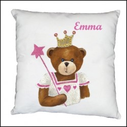 Coussin ours fée Anne personnalisable