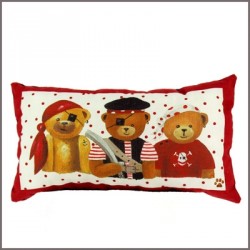 Coussin Ourson pirate rectangle